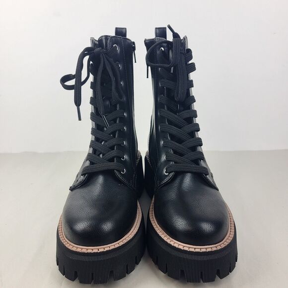 Dolce Vita Women's Glisten Lug Sole Lace Up Combat Boots Black Size 6.5 - Picture 5 of 11